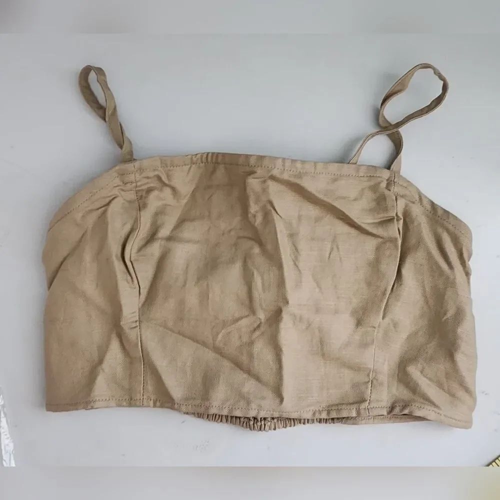 Bundle of Gap Linen Blend Sleevess Crop Top SMALL Petite